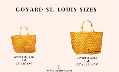 goyard st louis size difference|Goyard st louis pm tote.